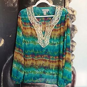 Theme Multi Colored Tie Dye Top